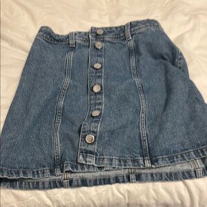 H&M Blue A-Line Mini Skirt Casual